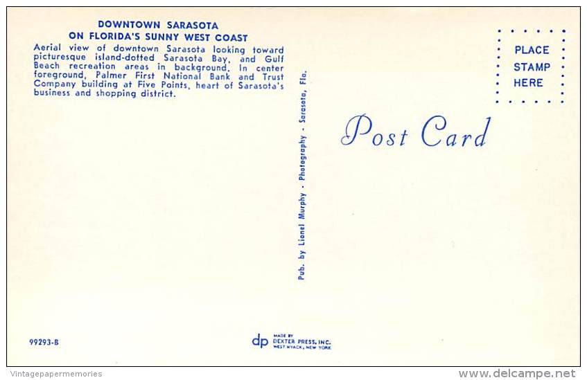 258233-Florida, Sarasota, Aerial View Of Downtown, Lionel Murphy Photography By Dexter Press No 99293-B - Sarasota