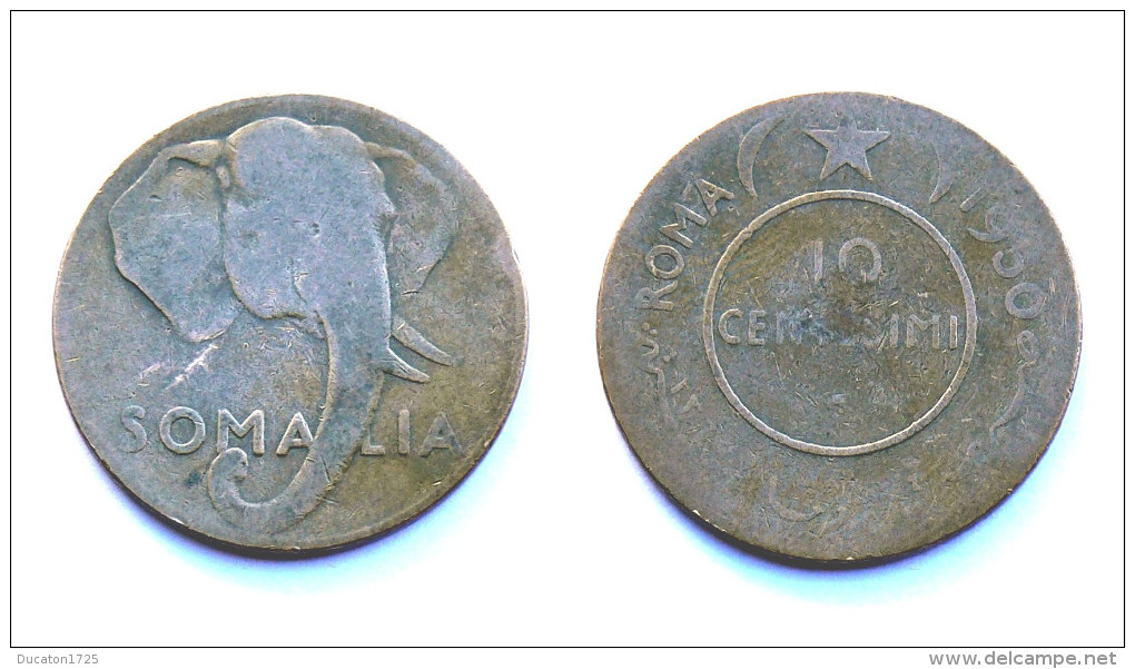 10 Centesimi 1950 Somalie/ Somalia. Roma. Cuivre - Somalia