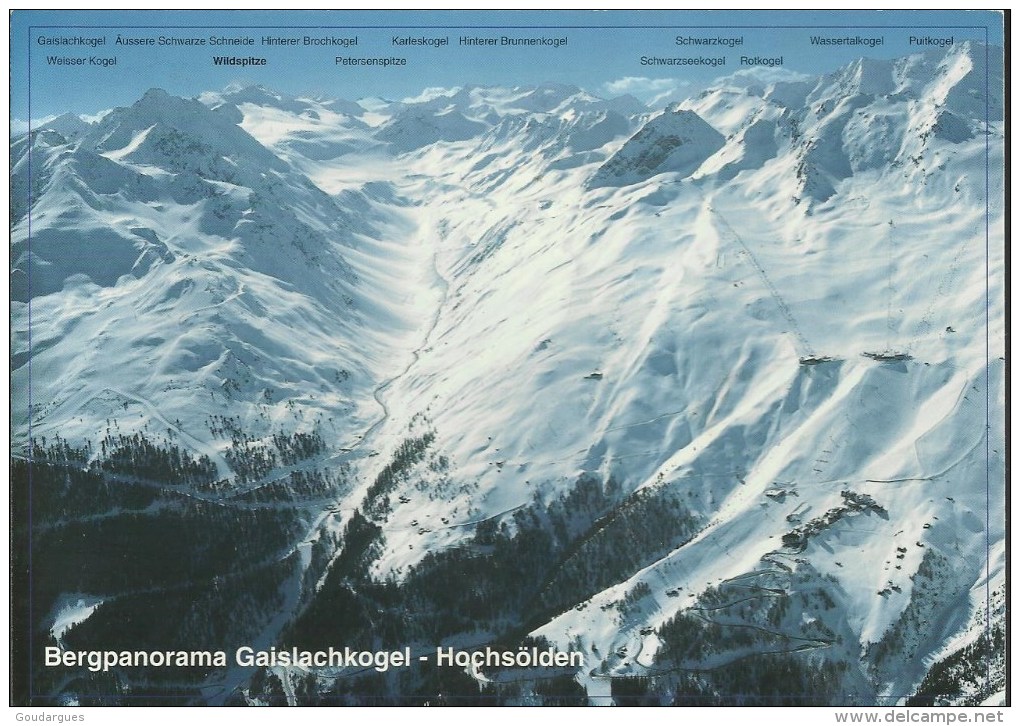 Hochsölden -Oetztal - Bergpanorama Gaislachkogel-Hochsölden - Carte 16 X 11,5 - Oetz