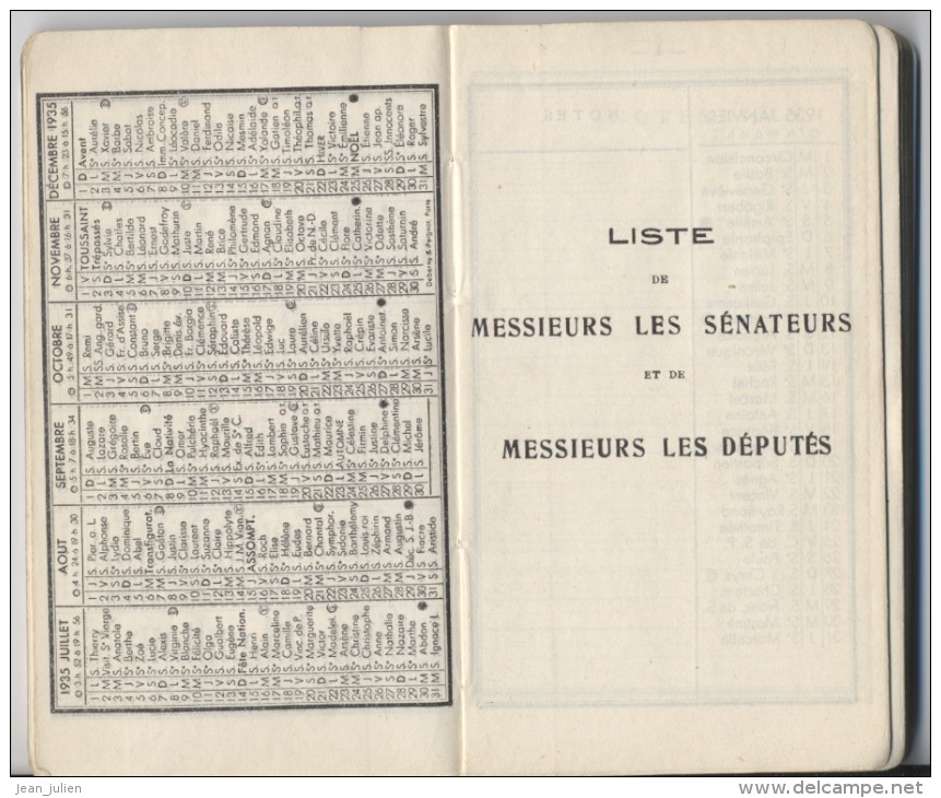 28 - EURE ET LOIR - VALADIER - LISTE DES SENATEURS ET DEPUTES  -  Ancien Ministre - 1935 - Documents Historiques