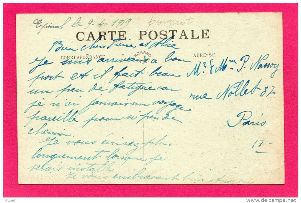 70 HAUTE-SAÔNE PORT-d'ATELIER, Route De Purgerot, 1919, (cliché Cueille..., Verney) - Autres & Non Classés