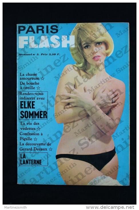 Rare 1965 French Magazine Paris Flash Number 3 - Elke Sommer & Jayne Mansfield - Humor