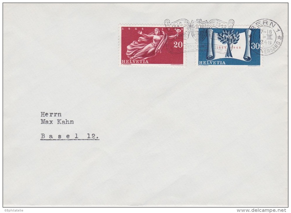 SUISSE 1948 LETTRE DE BERNE - Briefe U. Dokumente