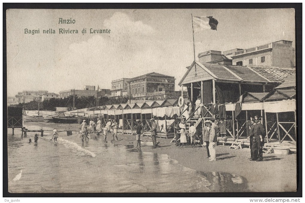 ANZIO - Bagni Riviera Di Levante - Viaggiata Nel 1918 - Editore Caracuzzo Di Albano Laziale - Altri & Non Classificati