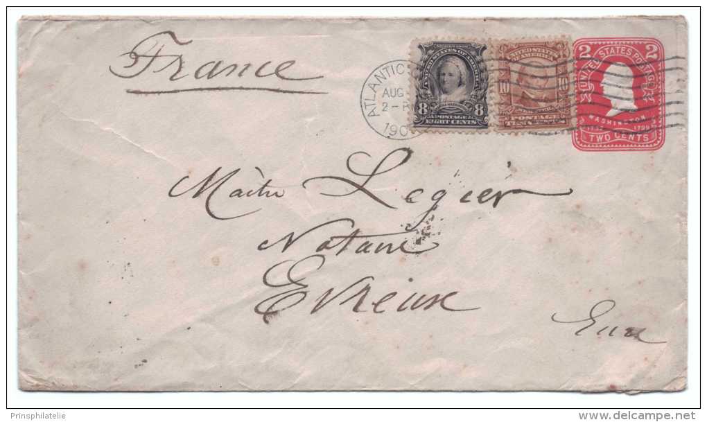 LETTRE  D´ ATALANTIC CITY POUR LA FRANCE  COVER USA 1905 - Other & Unclassified