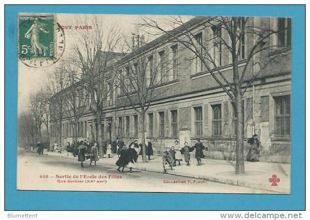 CPA 658 - TOUT PARIS Sortie De L´Ecole Des Filles Rue Sorbier (XXème) Collection FLEURY - Distrito: 20