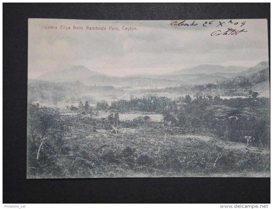 CEYLAN - Nuwara Eliya From Ramboda Pass - 1904 - A Voir - Lot P14477 - Sri Lanka (Ceylon)