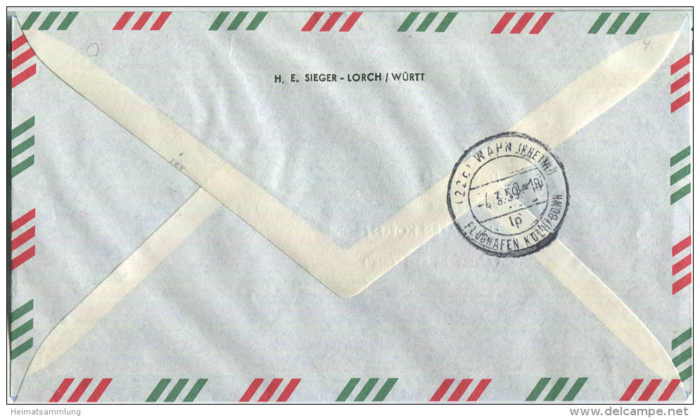 Luftpost Deutsche Lufthansa - Eröffnungsflug Lissabon - Köln Am 4.März 1959 - Lettres & Documents