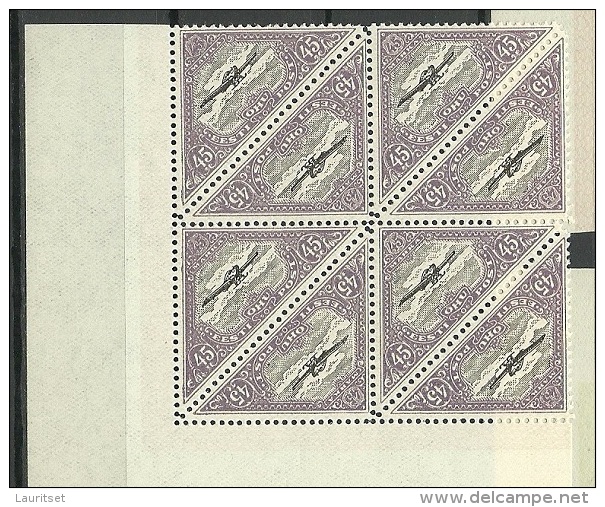 Estland Estonia 1925 Michel 48 A - 52 A In 8-blocks MNH Nice Sheet Corner Exemplares !! - Estland