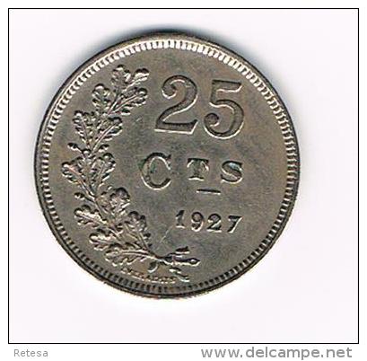 ++ LUXEMBOURG 25 CENTIMES 1927 - Luxembourg