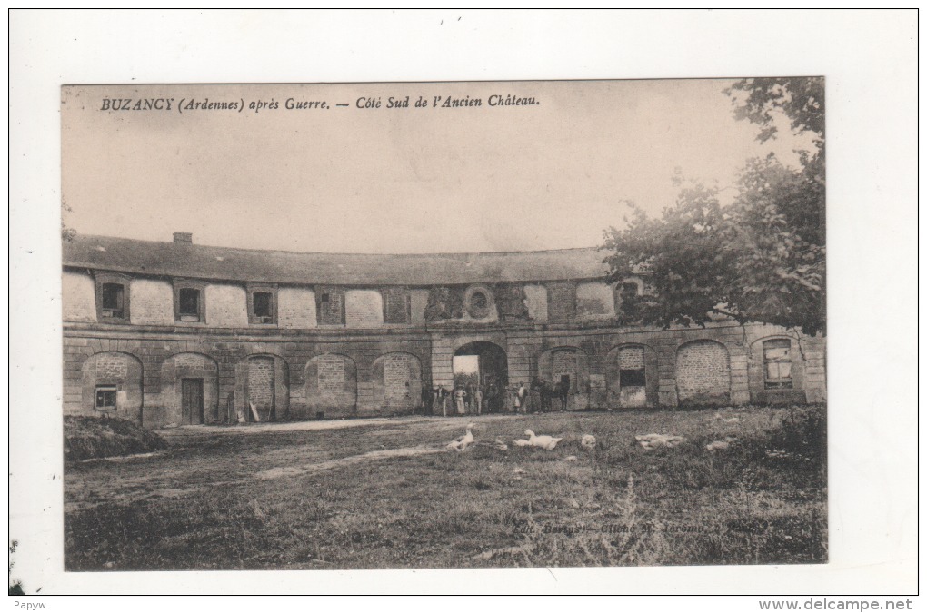 Buzancy Cote Sud De L Ancien Chateau Apres La Guerre - Other & Unclassified