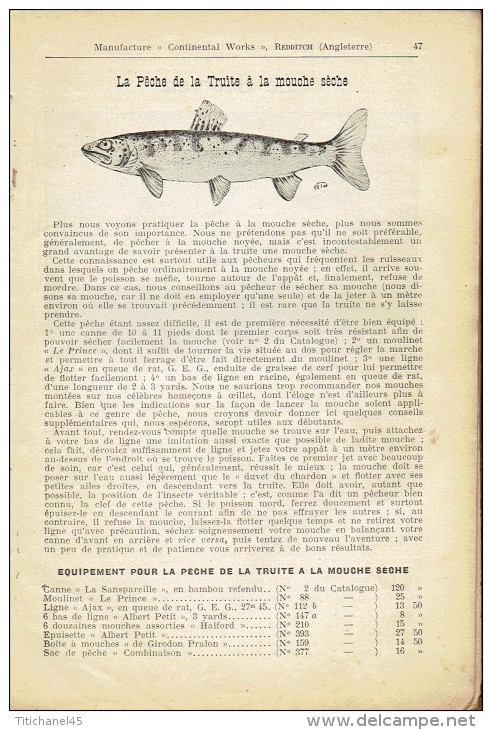 Rare catalogue-guide 1908 WYERS Frères à PARIS Fabricants de matériel et articles de pêche