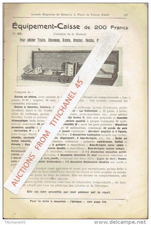 Rare catalogue-guide 1908 WYERS Frères à PARIS Fabricants de matériel et articles de pêche