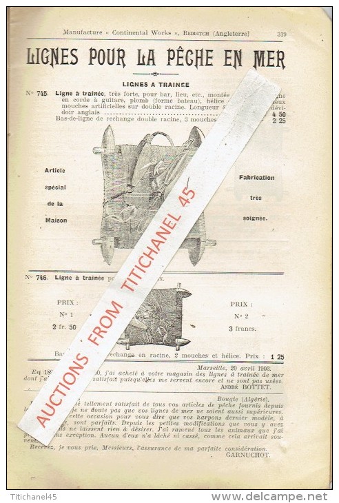 Rare catalogue-guide 1908 WYERS Frères à PARIS Fabricants de matériel et articles de pêche