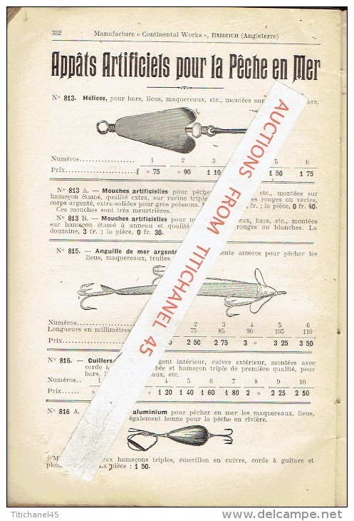 Rare catalogue-guide 1908 WYERS Frères à PARIS Fabricants de matériel et articles de pêche