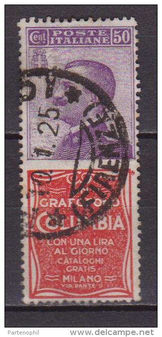 ITALIA REGNO 1924-25 PUBBLICITARIO COLUMBIA  N. 11 US. - Pubblicitari
