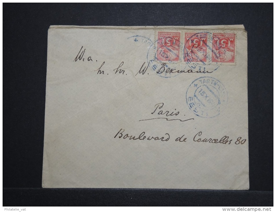 ESTONIE - Enveloppe Pour Paris En 1924 - A Voir - Lot P14528 - Estonie