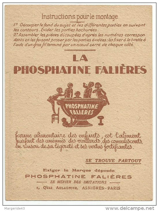 CHROMOS A DECOUPER PHOSPHATINE FALIERES - LA BOURGOGNE - BRESSANNE - Autres & Non Classés