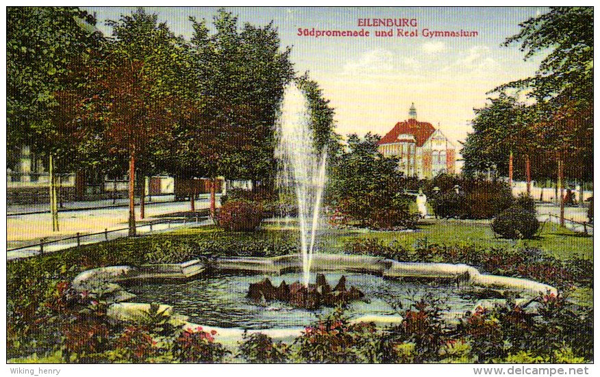 Eilenburg - Südpromenade Und Real Gymnasium     Nachdruck - Eilenburg