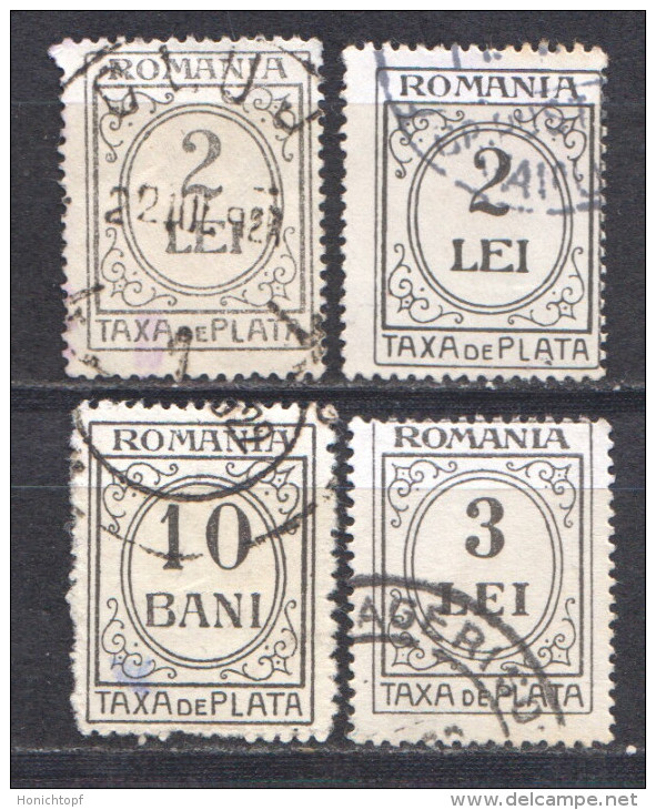 Rumänien; Portomarken, 1920/26; Michel 53/60 O; 3 Werte; Bild3 - Portomarken