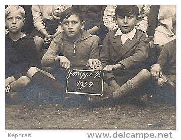 JEMEPPE-SUR-SAMBRE : CARTE PHOTO - Ecole Des Garcons - 1934 - Jemeppe-sur-Sambre