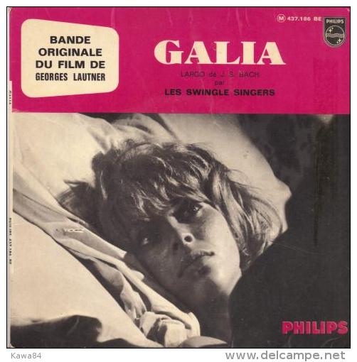EP 45 RPM (7")  B-O-F  Michel Magne / Mireille Darc " Galia " - Filmmusik