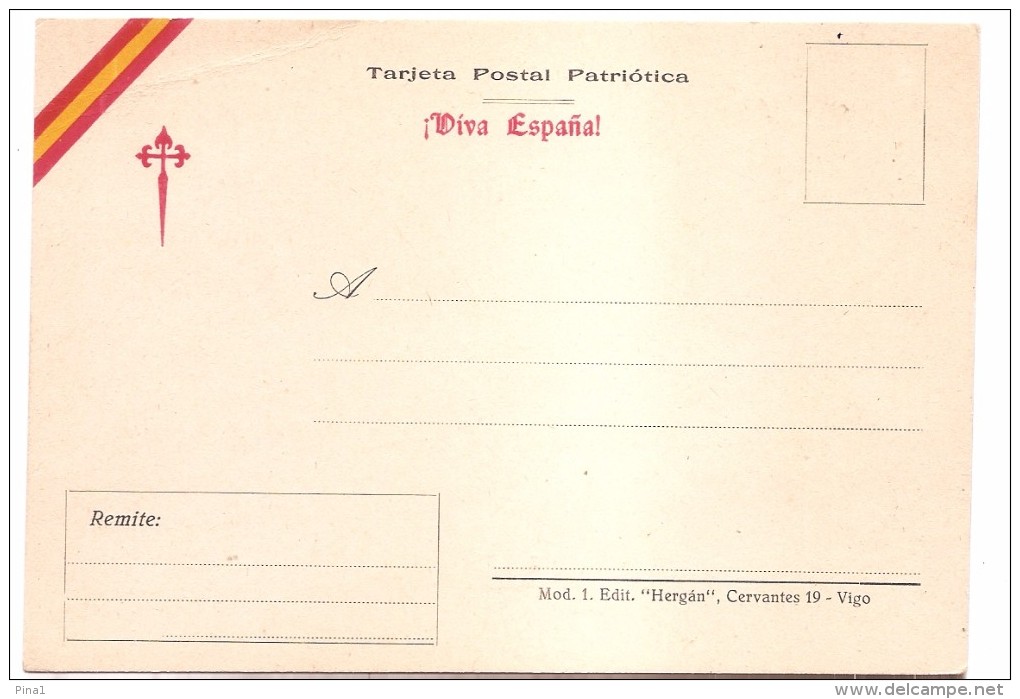 TARJETA POSTAL PATRIOTICA   VIVA ESPANA. MAGNIFICA.. - Emissioni Nazionaliste