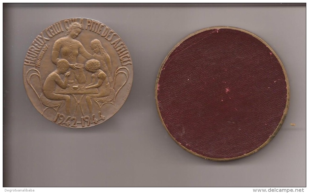 JUDAICA. Bronzen Medaille Voor Joodse Kinderen, 1945  - Met Oorspronkelijk Doosje - Other & Unclassified