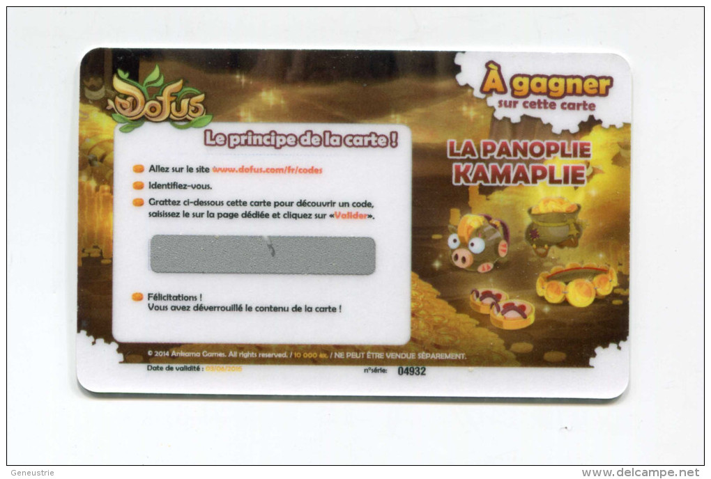 Carte à Gratter "La Panoplie Kamaplie - Dofus" Editeur: Ankama à Roubaix - Nord - Pas-de-Calais - Autres & Non Classés