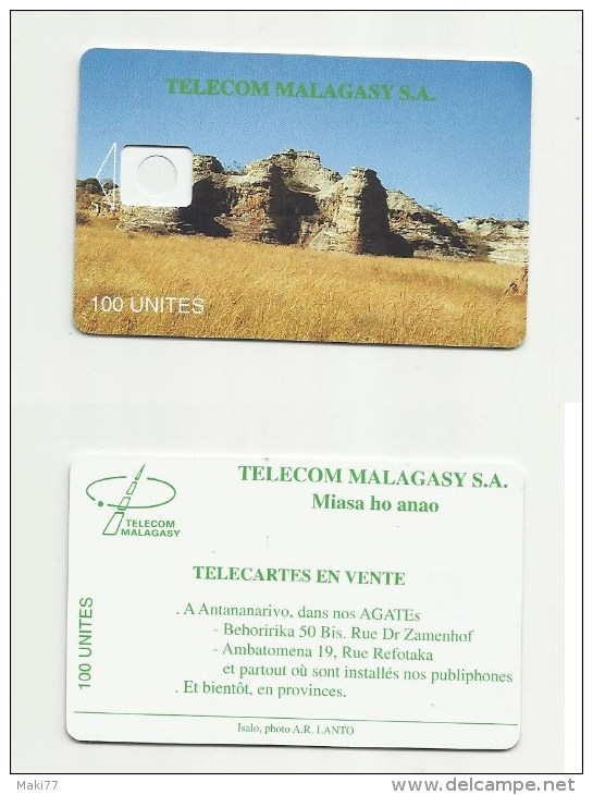 *** RARE *** MADAGASCAR MADAGASKAR  MATRICE NEUVE MDG 08  SANS PUCE MALAGASY  Card Without Chip MADAGASCAR MASSIF ISALO - Madagaskar