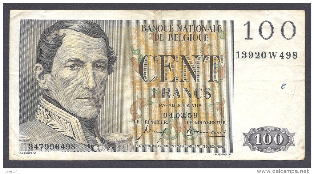 100 FRANCS 04.03.59 - 100 Francs