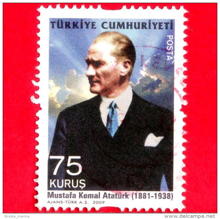 TURCHIA - Usato - 2009 - Serie Ordinaria - Mustafa Kemal Ataturk - Ritratto - 75 - Oblitérés