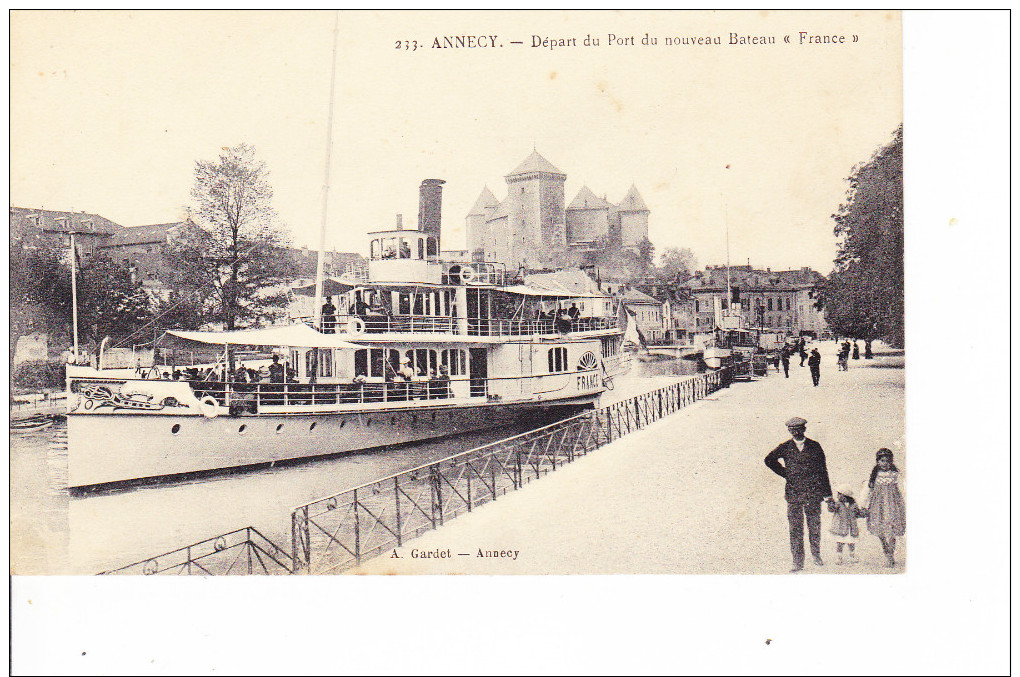 Annecy- Départ Du Port Du Nouveau Bateau '' France  '' - Annecy