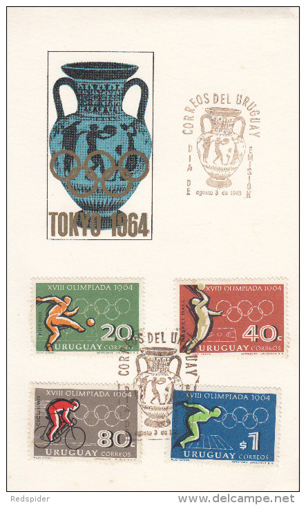 OLYMPISCHE SPIELE-OLYMPIC GAMES, URUGUAY, 1965, Special Postmark !! - Estate 1964: Tokio