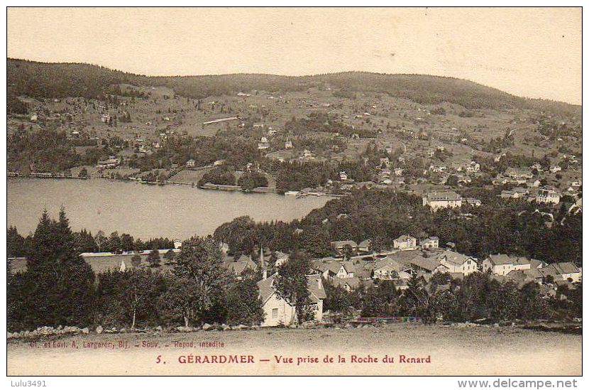 CPA - GERARDMER (88) - Vue Sur La Ville Prise De La Roche Du Renard - Xertigny