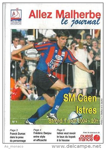 Programme Football : 2003/4 Caen â€“ Istres - Libros