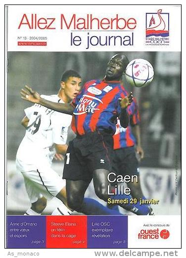 Programme Football : 2004/5 Caen â€“ Lille LOSC - Livres