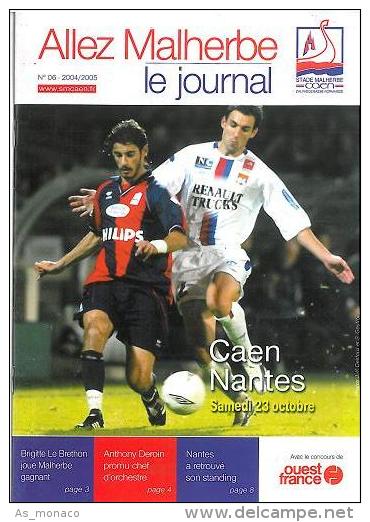 Programme Football : 2004/5 Caen â€“ Nantes - Libros