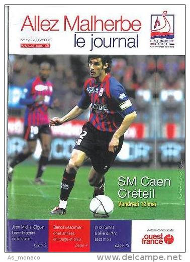 Programme Football : 2005/6 Caen â€“ Creteil Paris - Libros