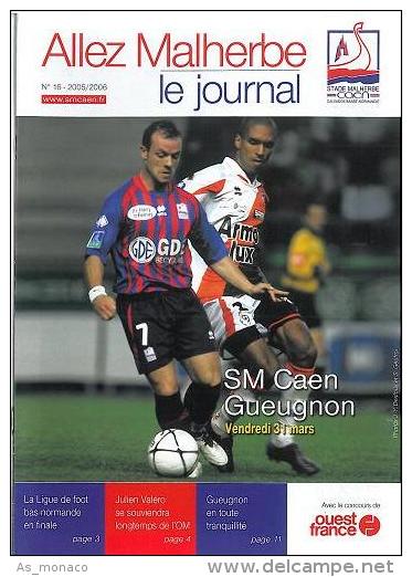 Programme Football : 2005/6 Caen â€“ Gueugnon - Books