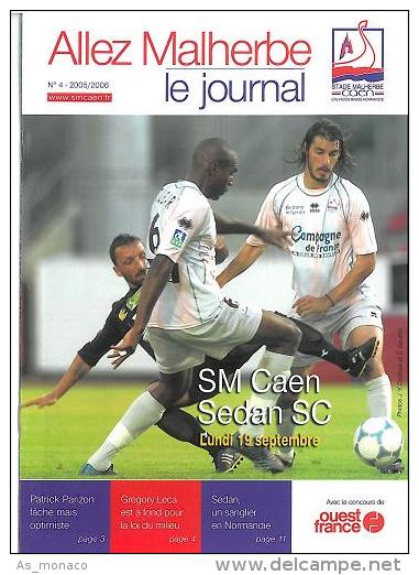 Programme Football : 2005/6 Caen â€“ Sedan - Books