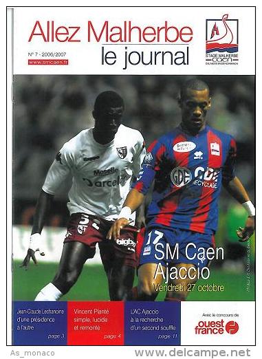 Programme Football : 2006/7 Caen â€“ Ajaccio - Books