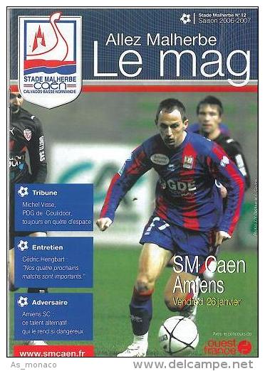 Programme Football : 2006/7 Caen â€“ Amiens - Libros