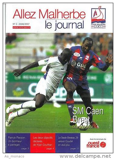 Programme Football : 2006/7 Caen â€“ Brest - Books