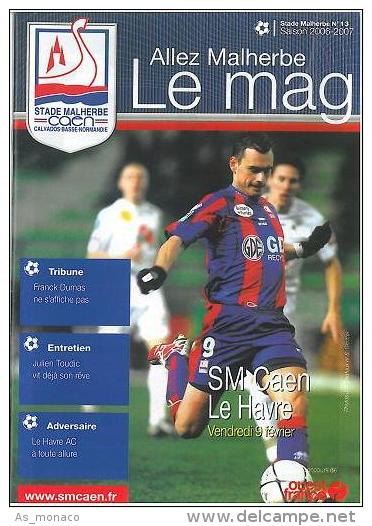 Programme Football : 2006/7 Caen â€“ Le Havre - Livres