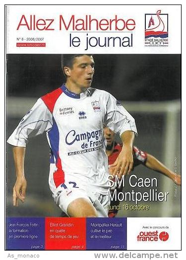 Programme Football : 2006/7 Caen â€“ Montpellier - Books