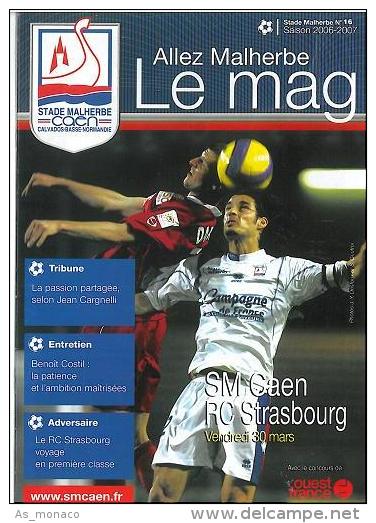 Programme Football : 2006/7 Caen â€“ Racing Strasbourg - Libros