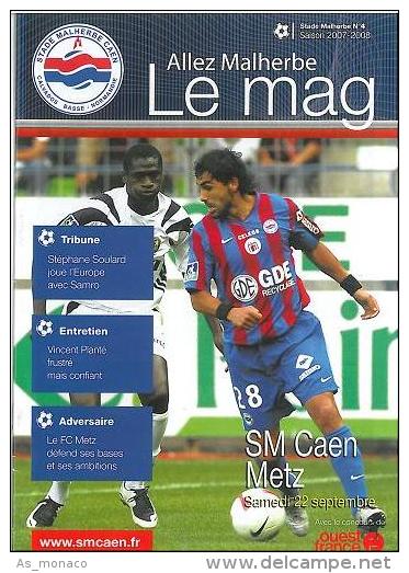 Programme Football : 2007/8 Caen â€“ FC Metz - Books