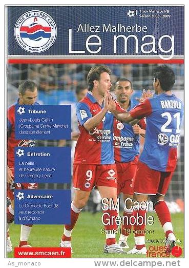 Programme Football : 2008/9 Caen â€“ Grenoble - Libros