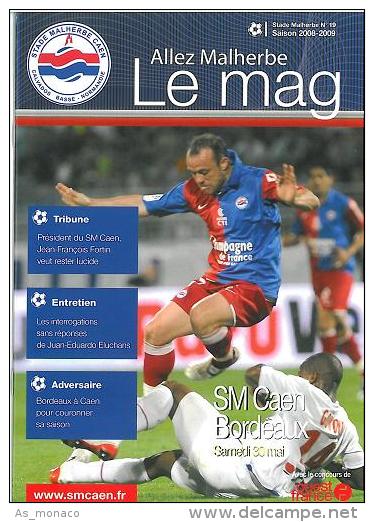 Programme Football : 2008/9 Caen â€“ Bordeaux - Books